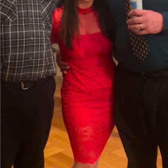 Express red lace dress - Picture 8 of 9